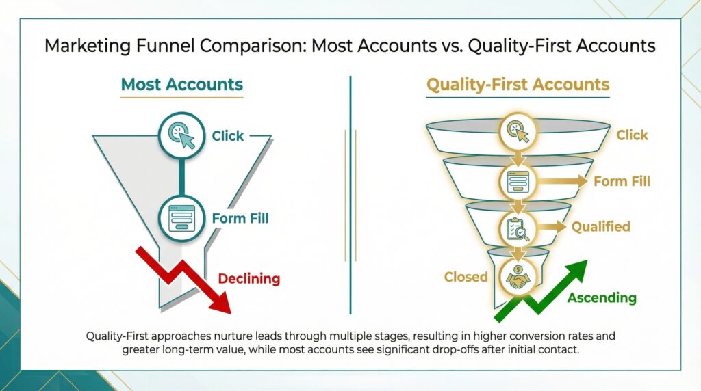 Lead Quality Funnel Comparison Google Ads Accounts