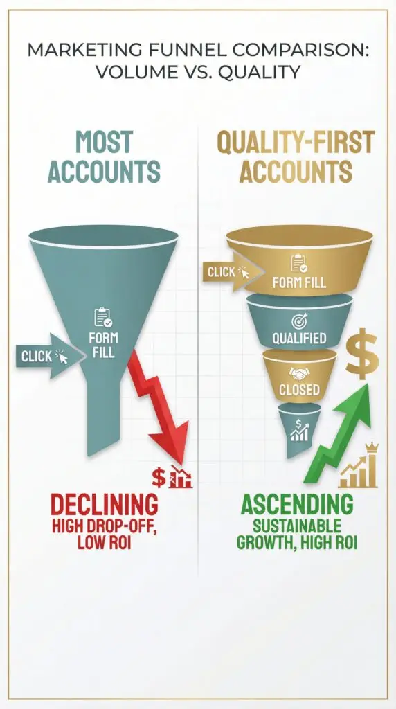 Lead Quality Funnel Comparison Google Ads Accounts